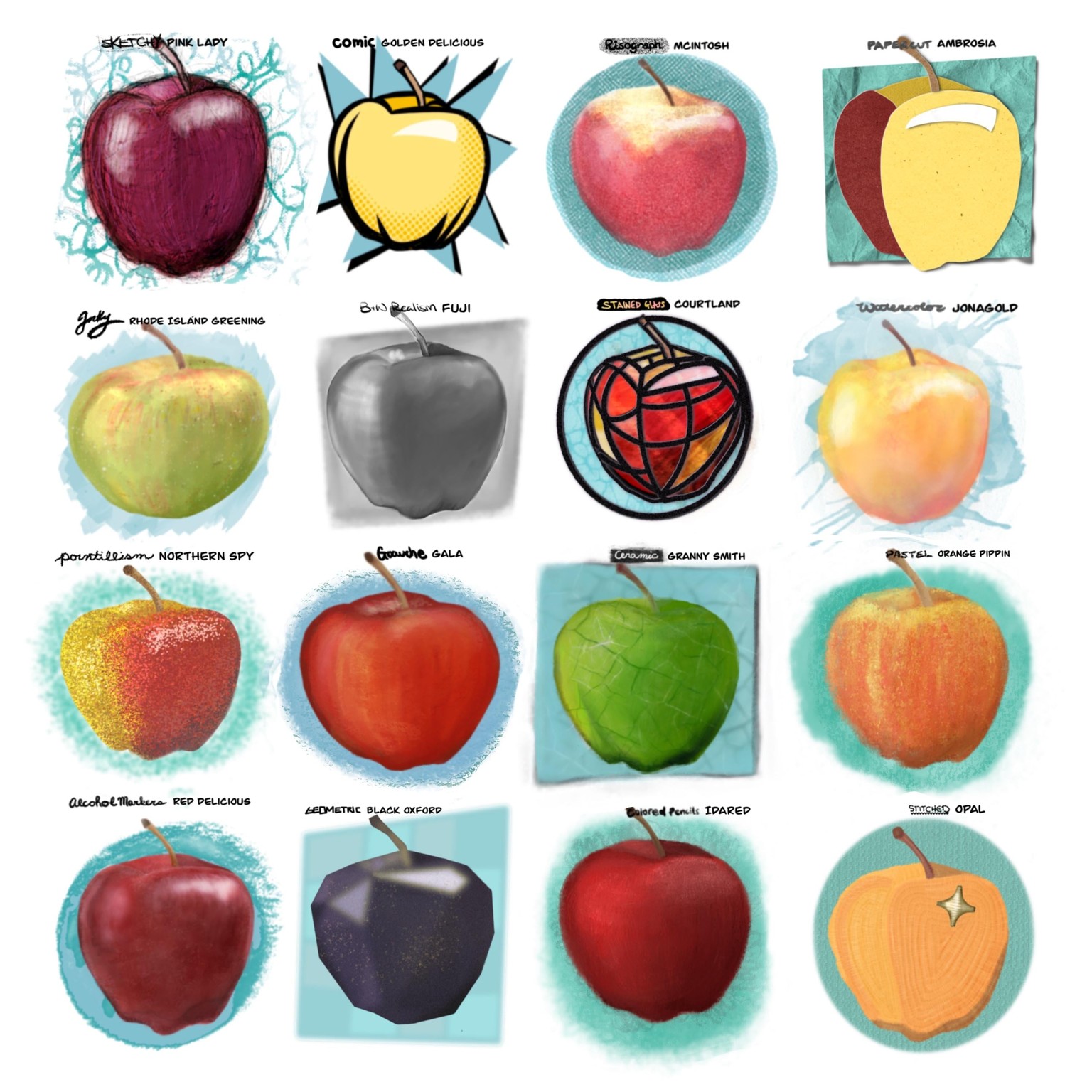 Arty Apples - image 1 - student project
