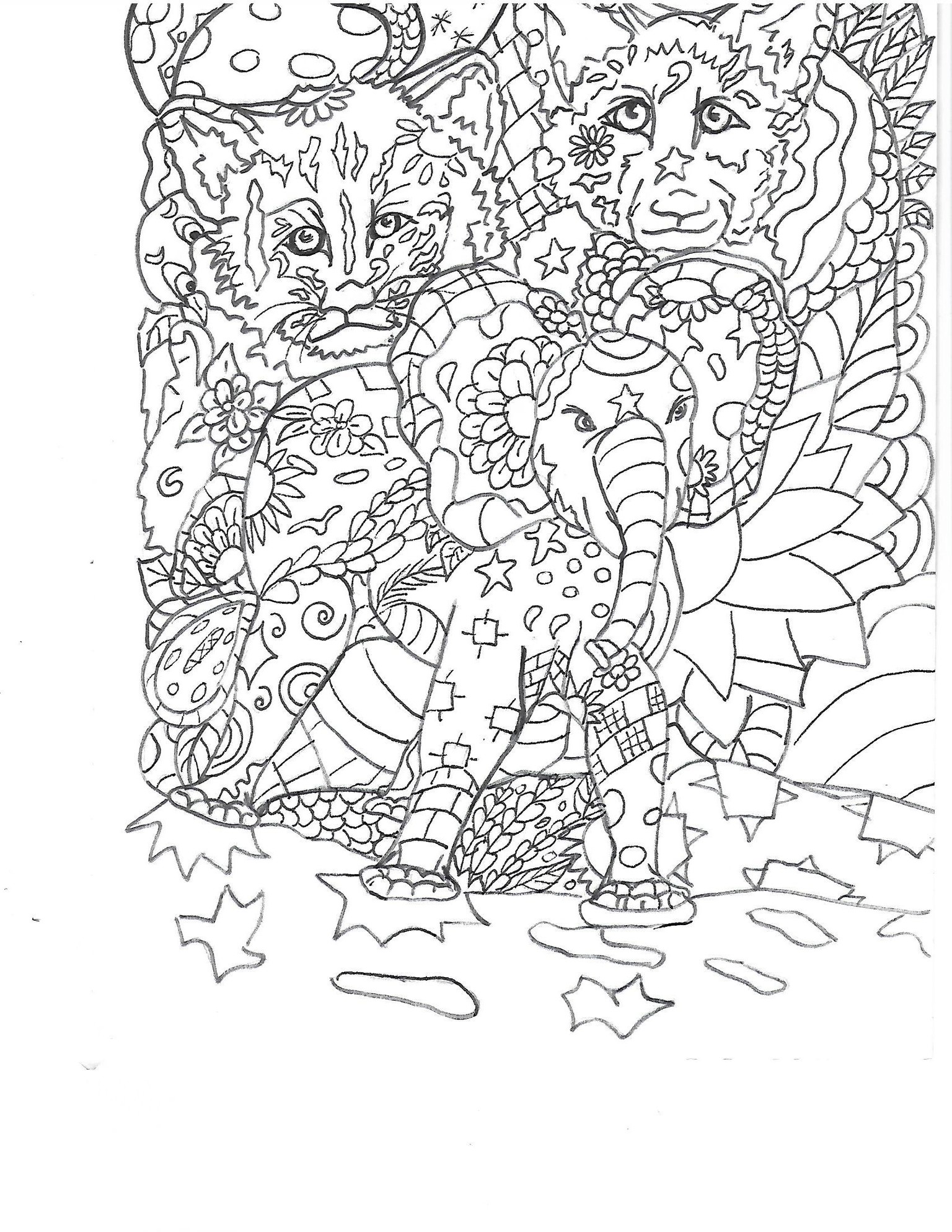 wild animal color page - image 1 - student project