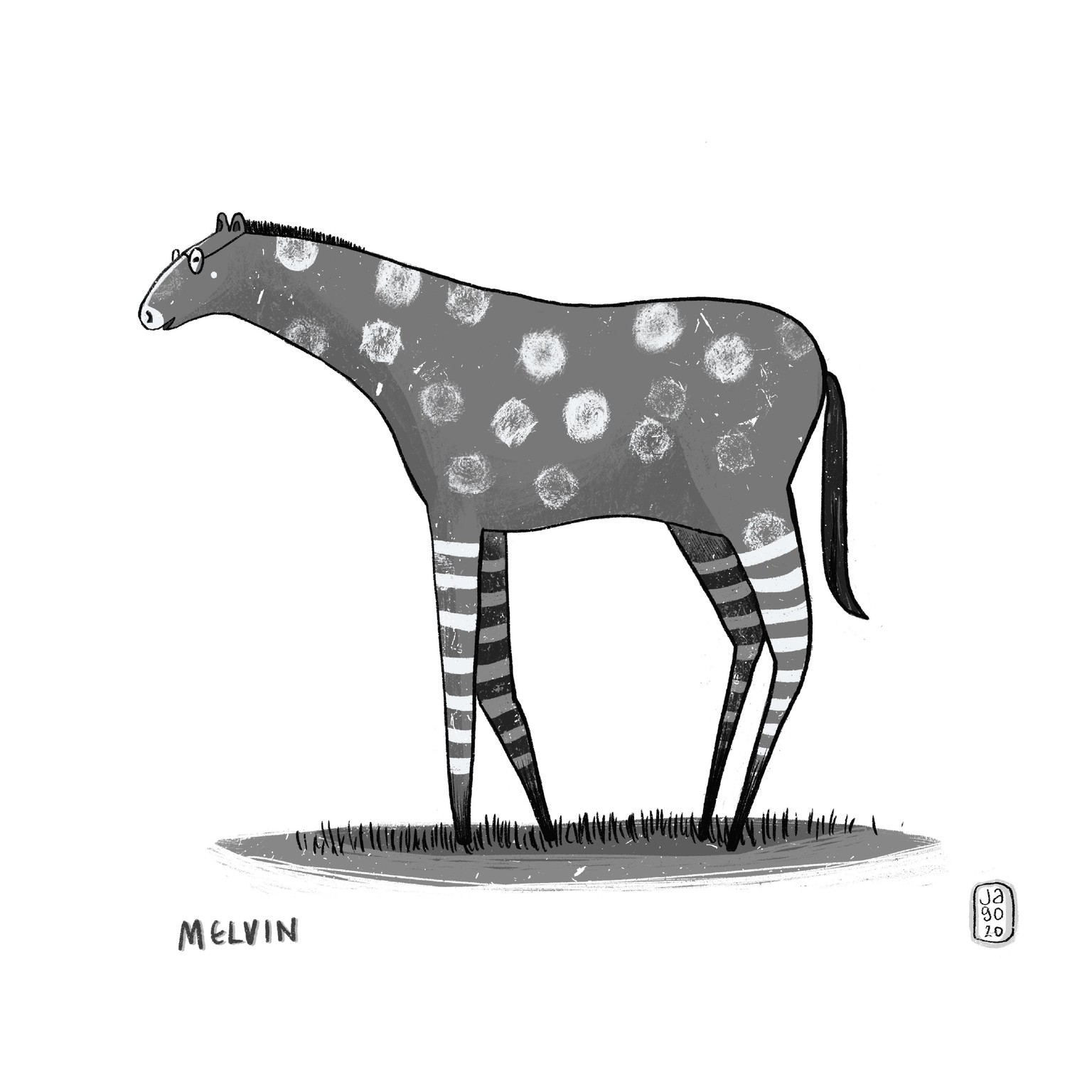 Melvin the tall horse who likes reading - image 1 - student project