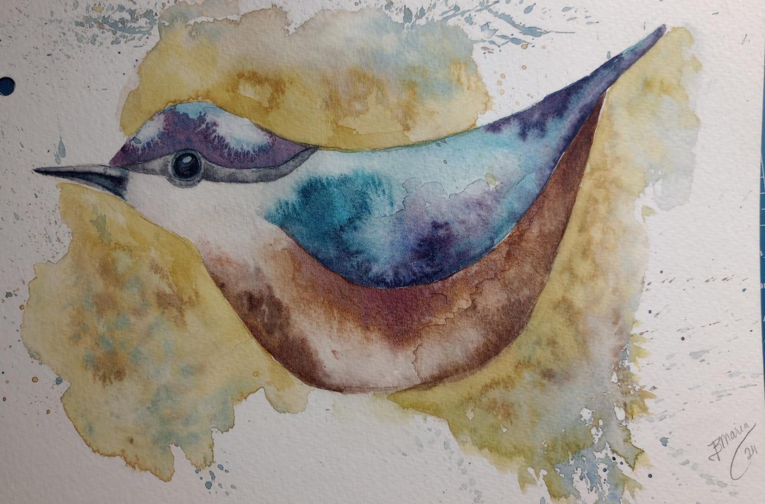 Pássaro Simples em Aquarela - image 2 - student project