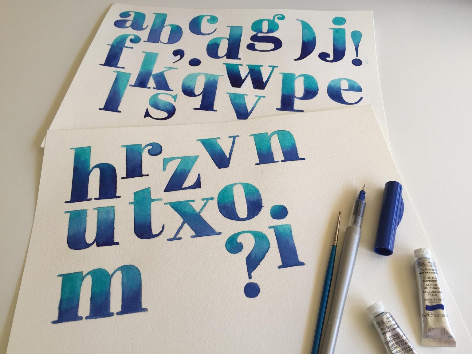 Turquoise alphabet - image 3 - student project