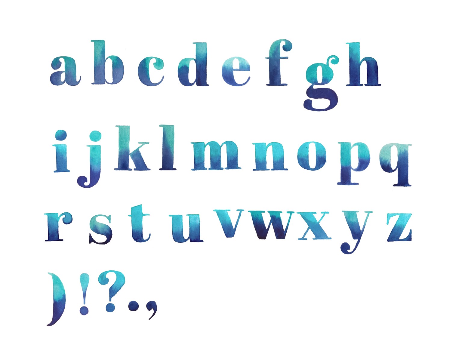 Turquoise alphabet - image 5 - student project