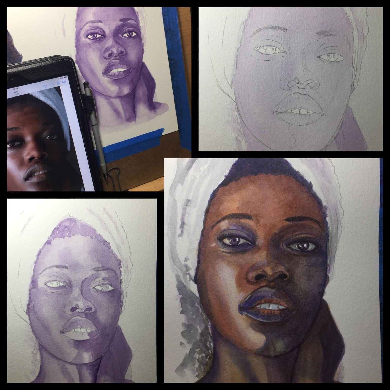 Painting portraits with layers of colors. - image 2 - student project