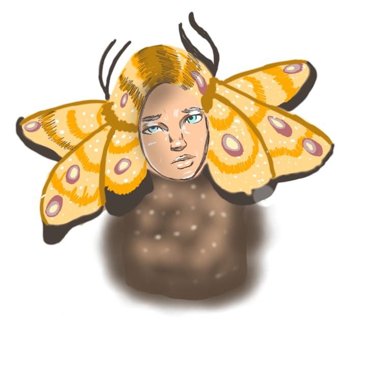 moth lady  character - image 1 - student project