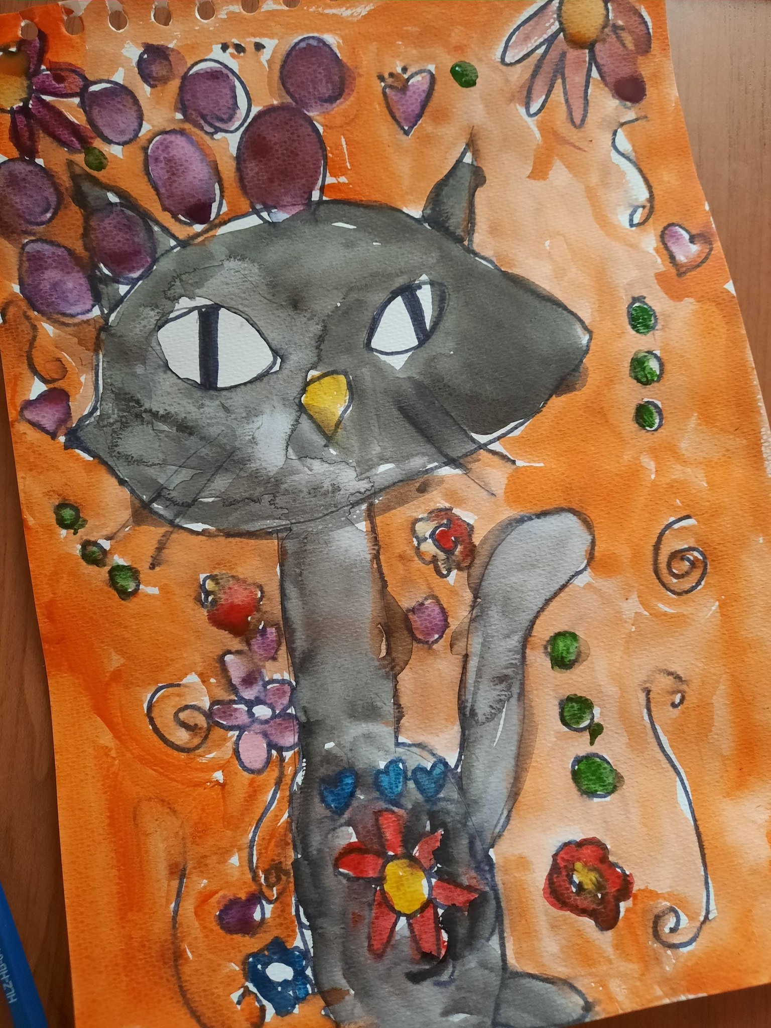Cassandra's Folk Art Cat - image 1 - student project
