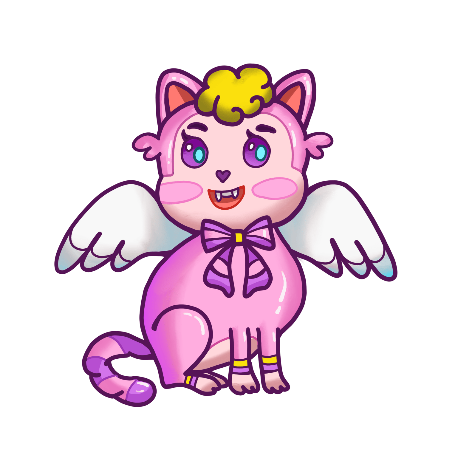 Flying kitty sticker - image 1 - student project