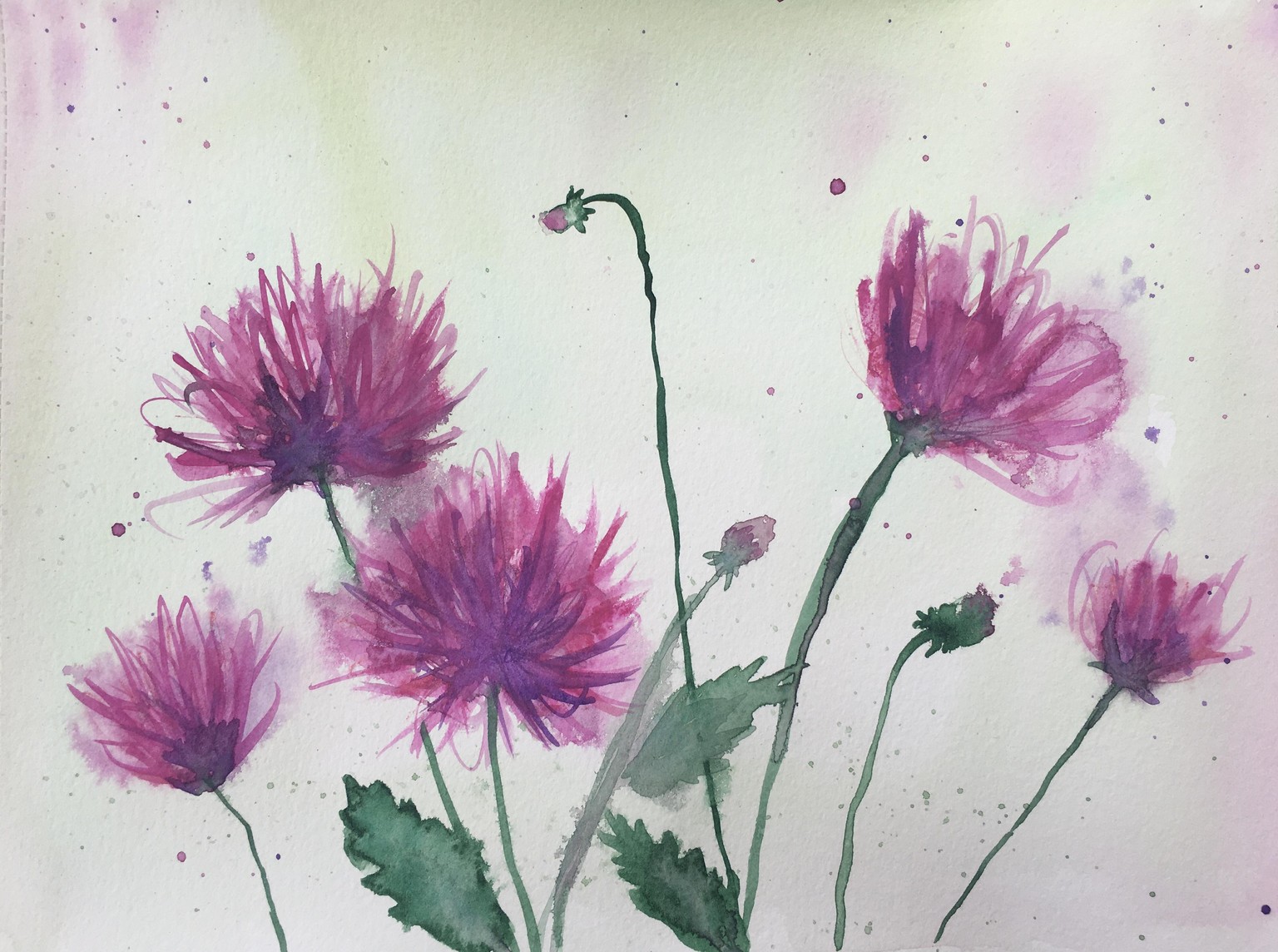 Dahlia’s. Aquarel. - image 1 - student project