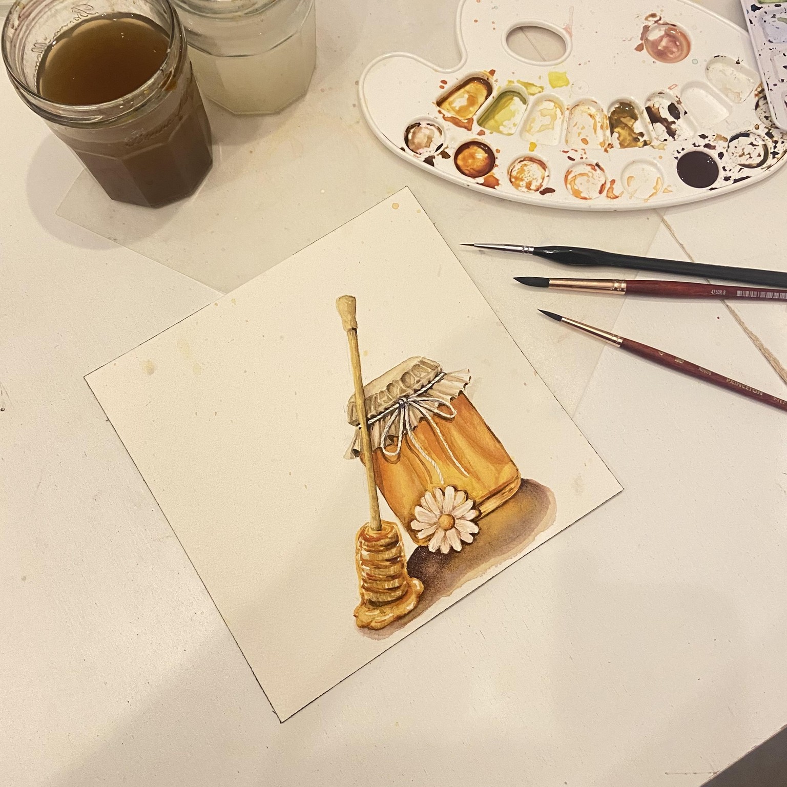 Honing. aquarel. - image 2 - student project