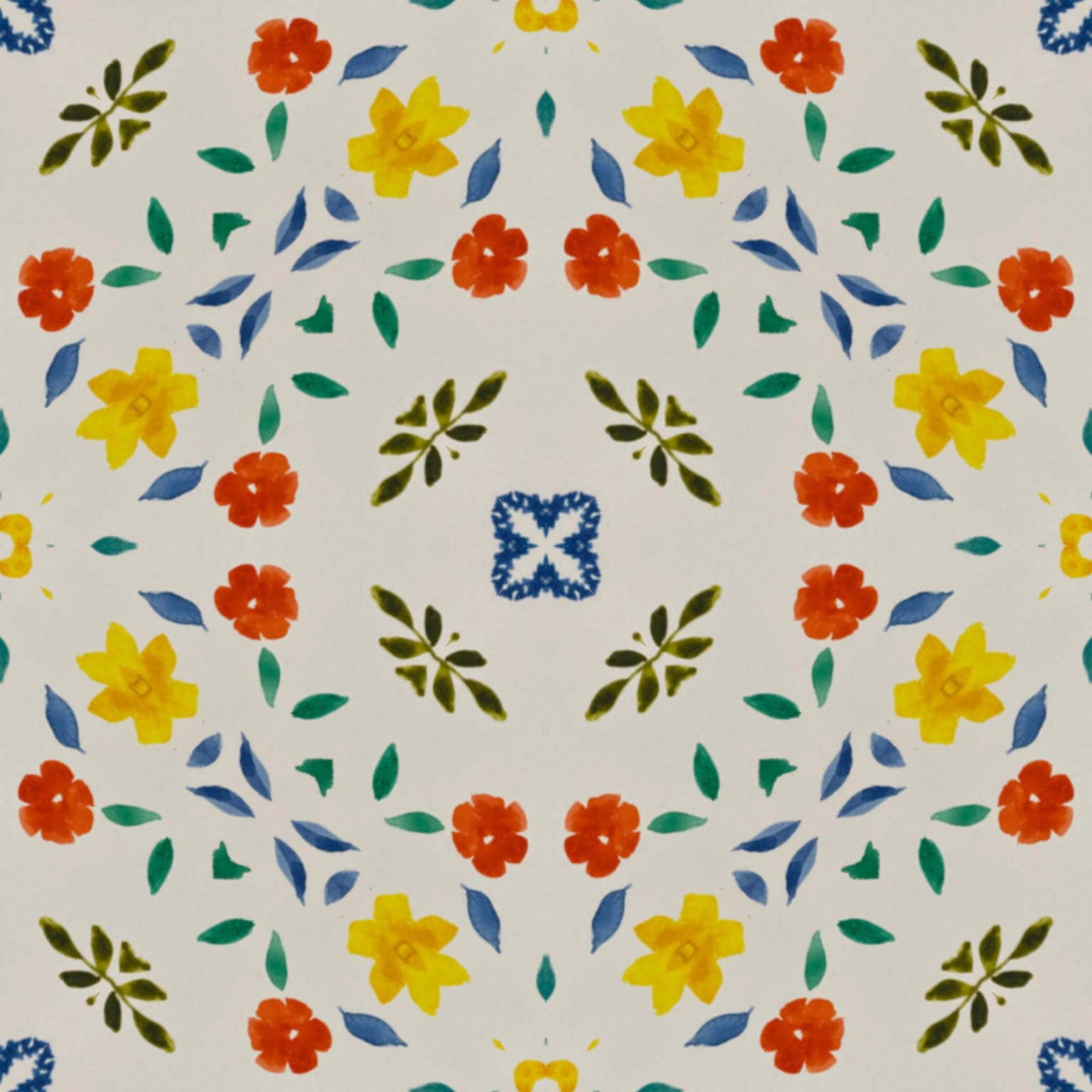 Using watercolor painting to create a pattern with Adobe Ca - image 2 - student project
