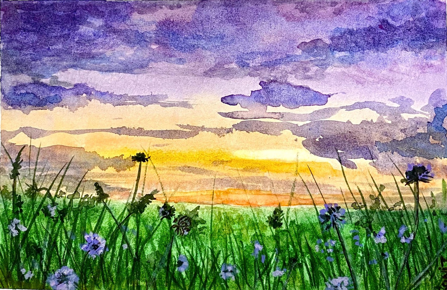 Sunset fields - image 1 - student project