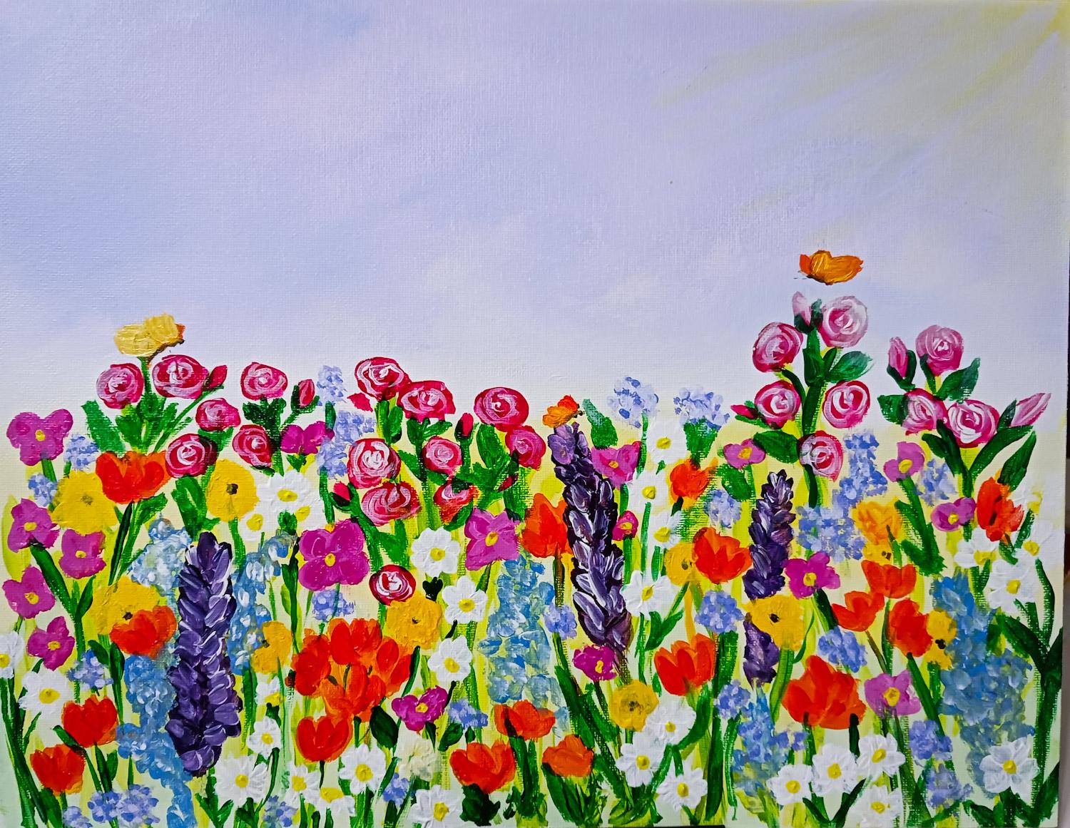 Spring Wildflowers Painting - Angi - image 1 - student project
