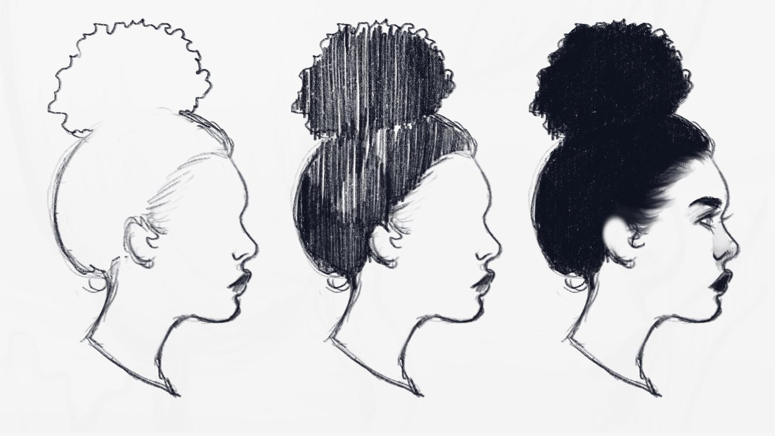 My Hair Sketches - image 2 - student project