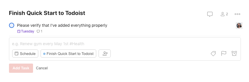 Todoist Project - image 1 - student project