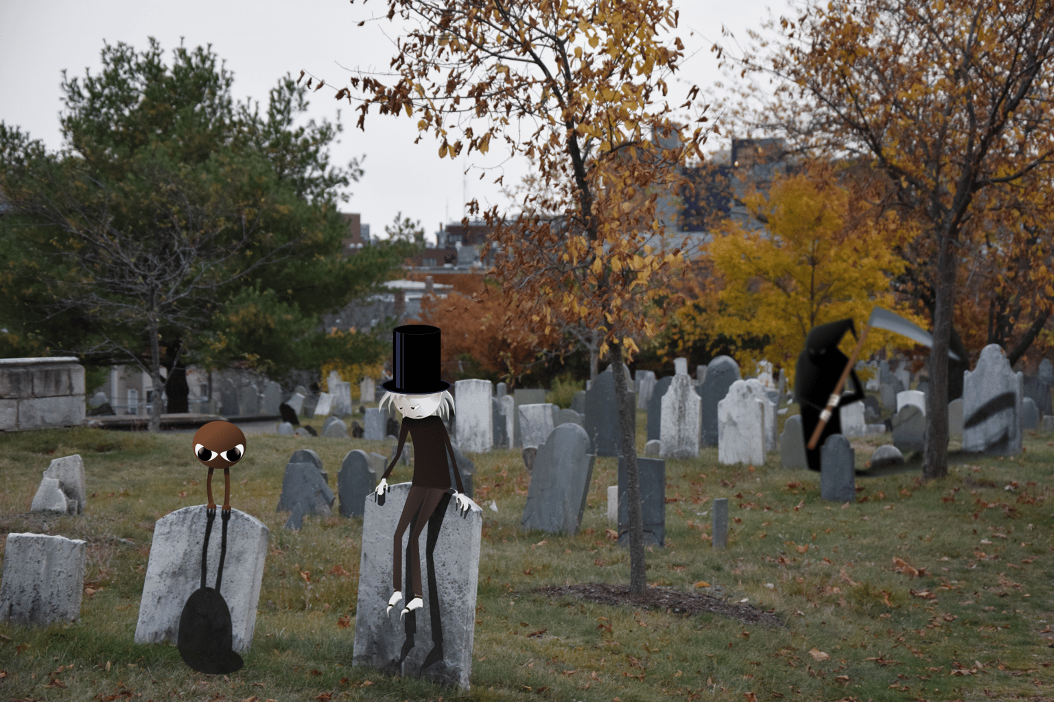 Sad elf in cemetary - image 1 - student project