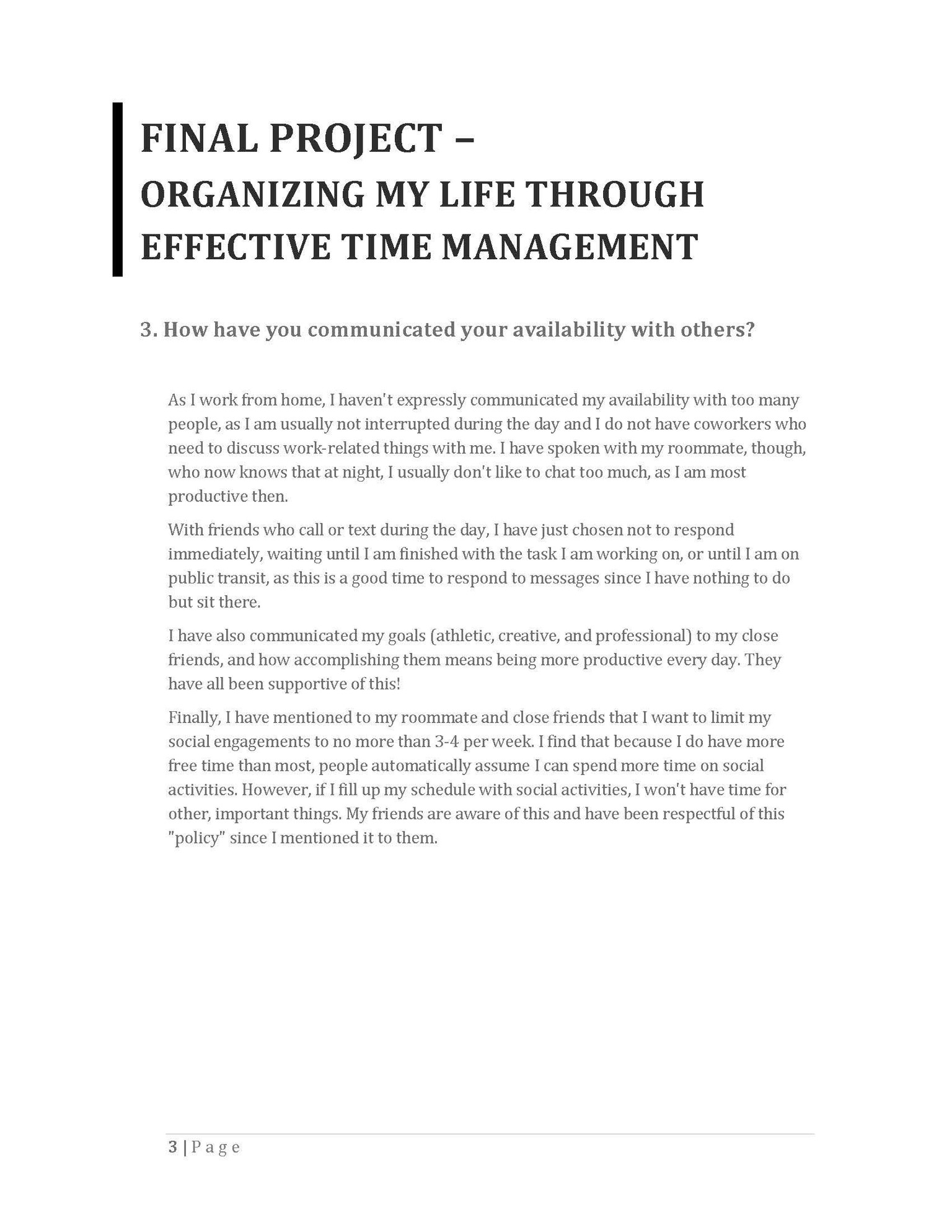 Organizing My Life Through Effective Time Management - image 5 - student project