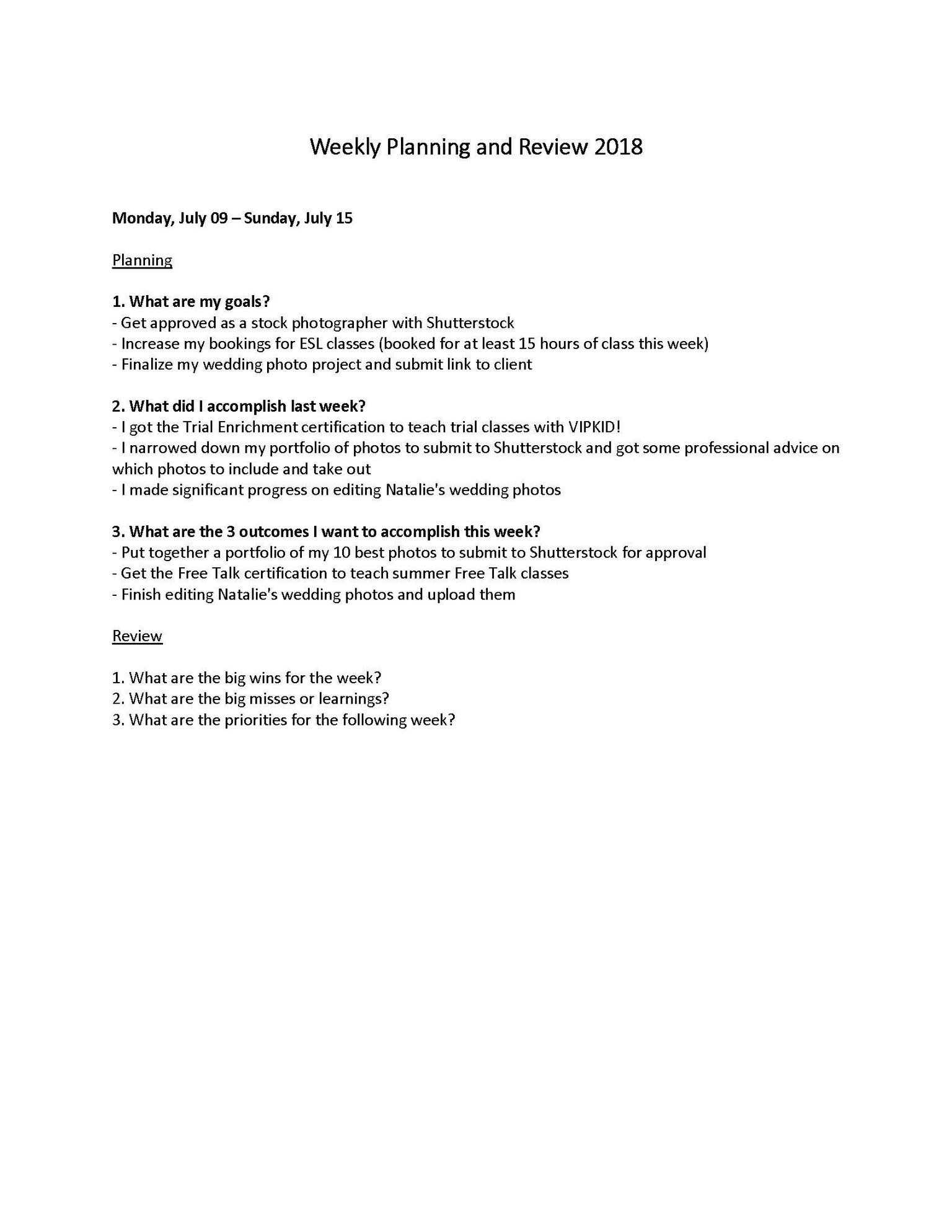 What My Ideal Work Week Looks Like - image 7 - student project
