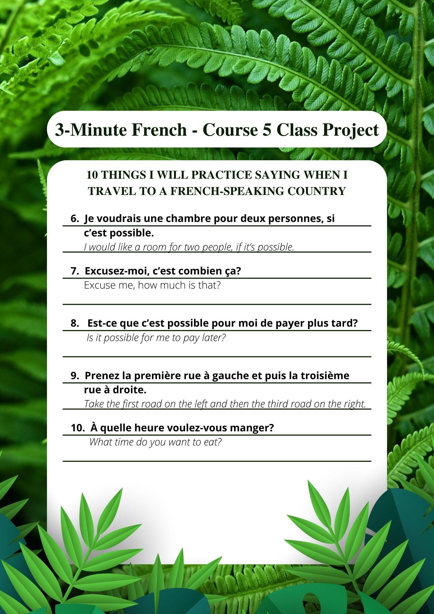 3-Minute French - Course 5 - Class Project - image 2 - student project