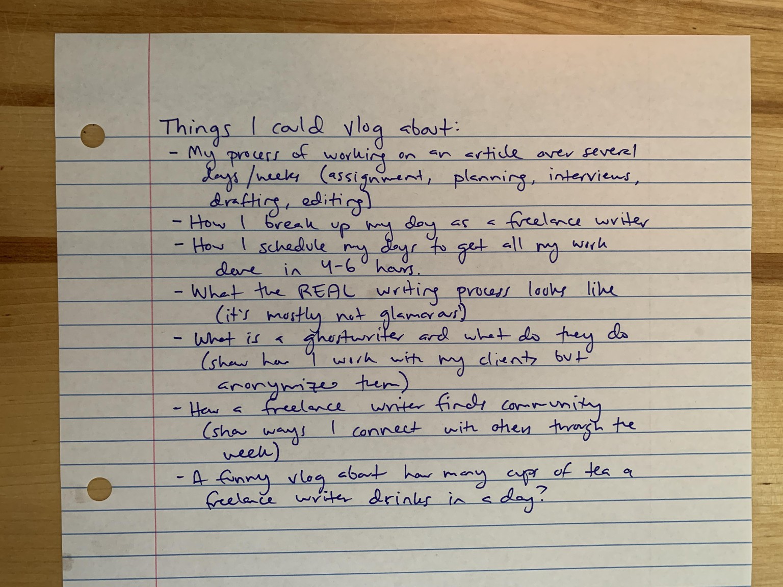 Vlog Topic Brainstorm - image 1 - student project