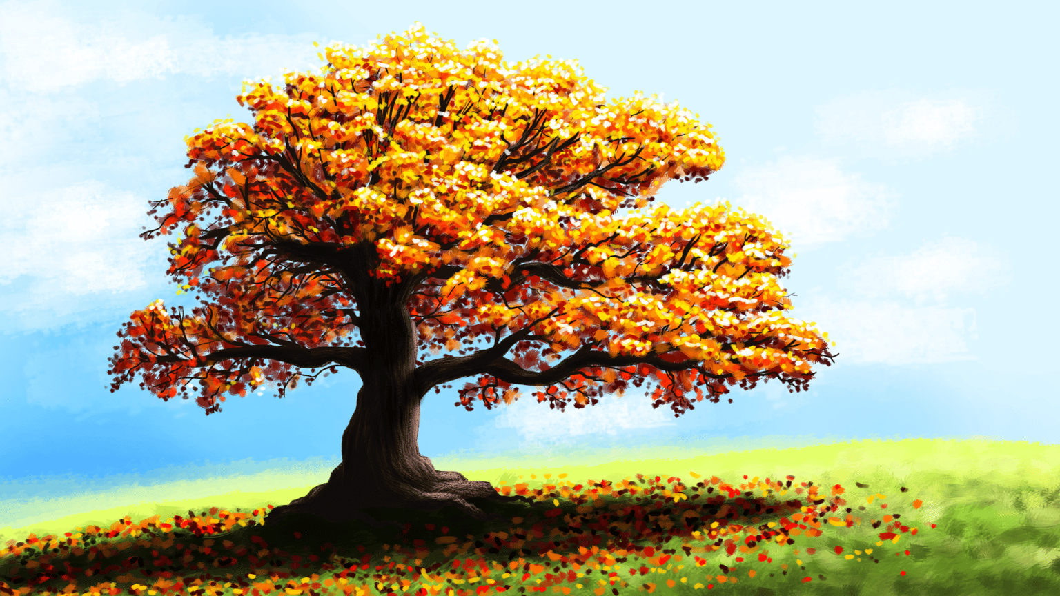 Example - Autumn Tree - image 1 - student project