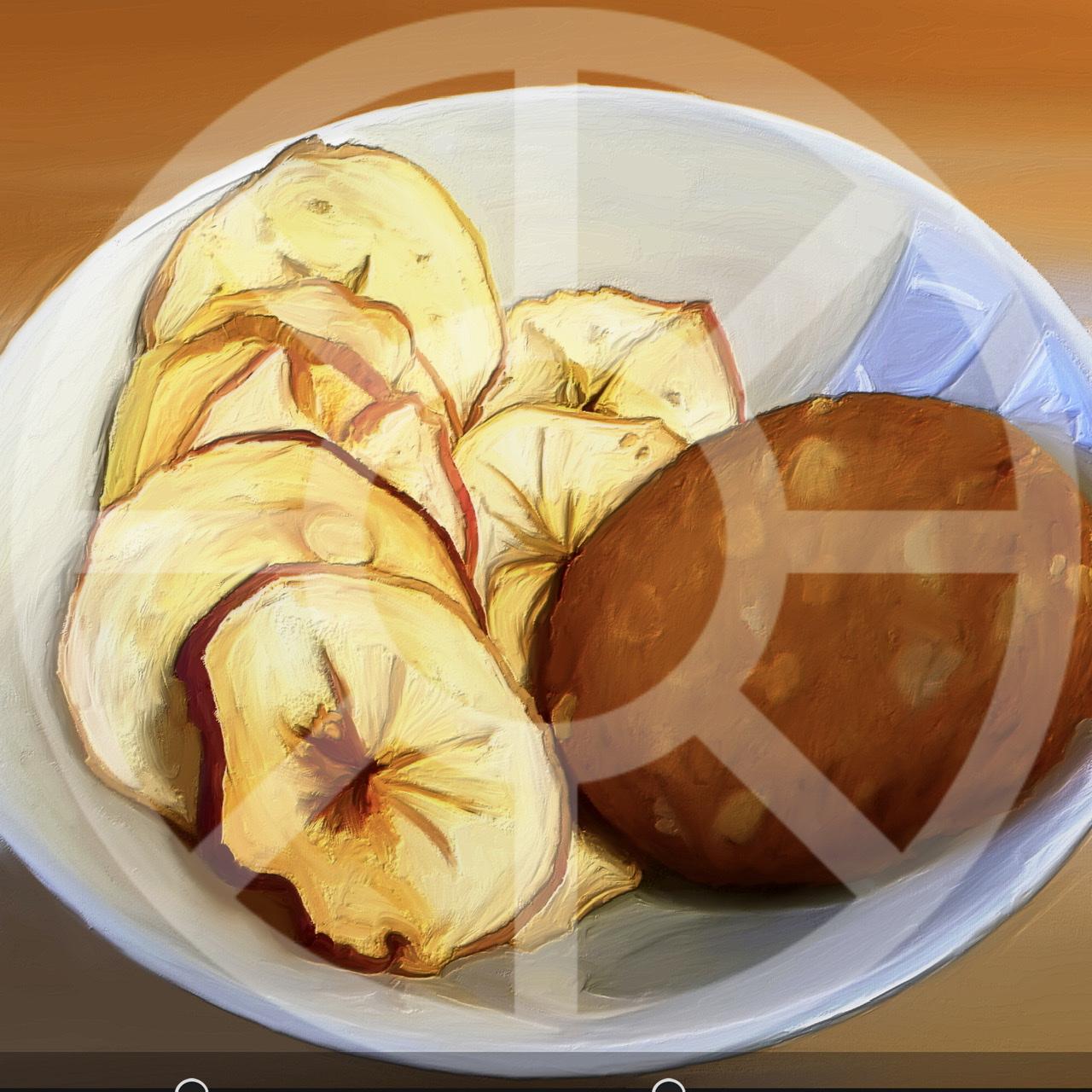 Dried apples and an oat cookie - image 2 - student project