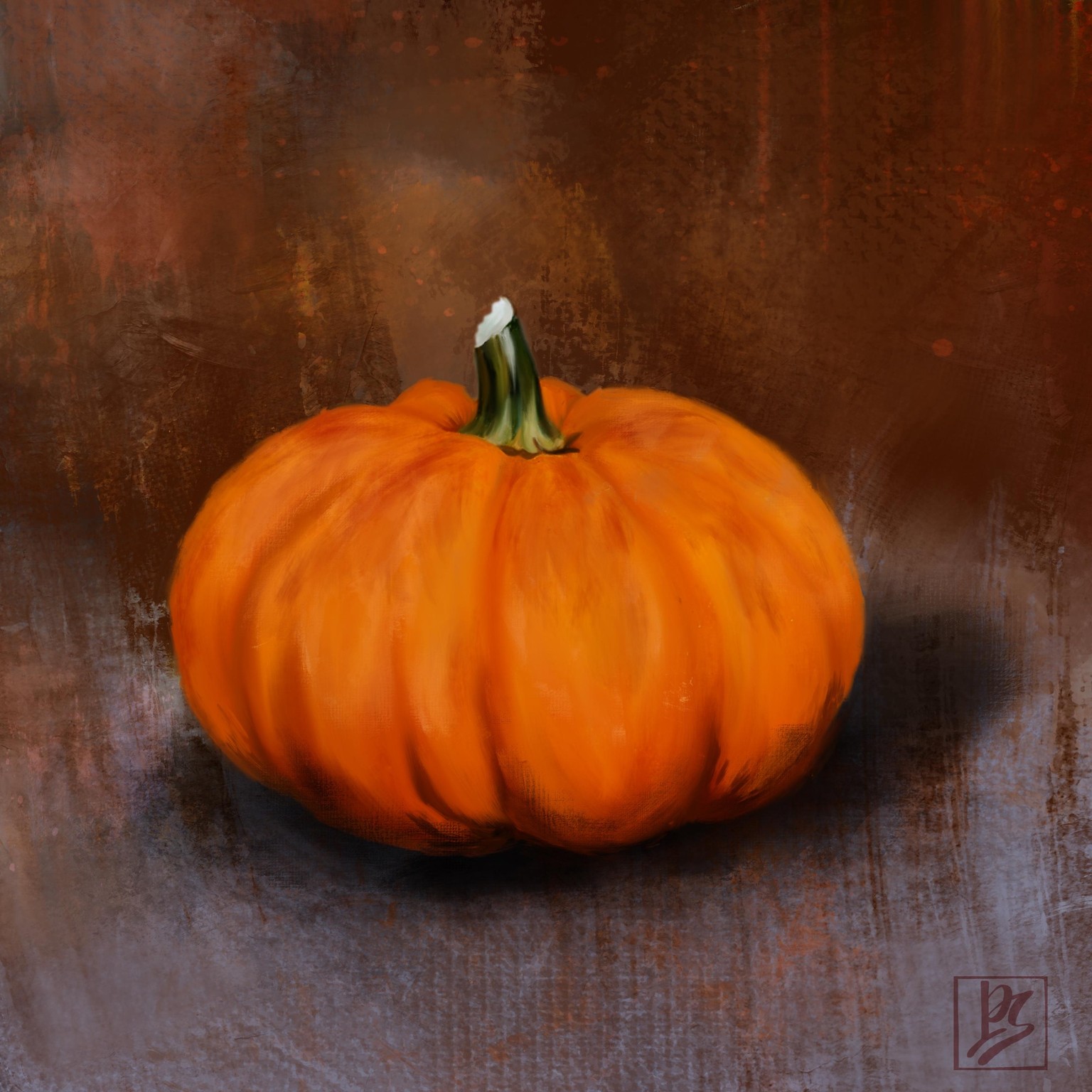Pumpkin against dark background - image 1 - student project
