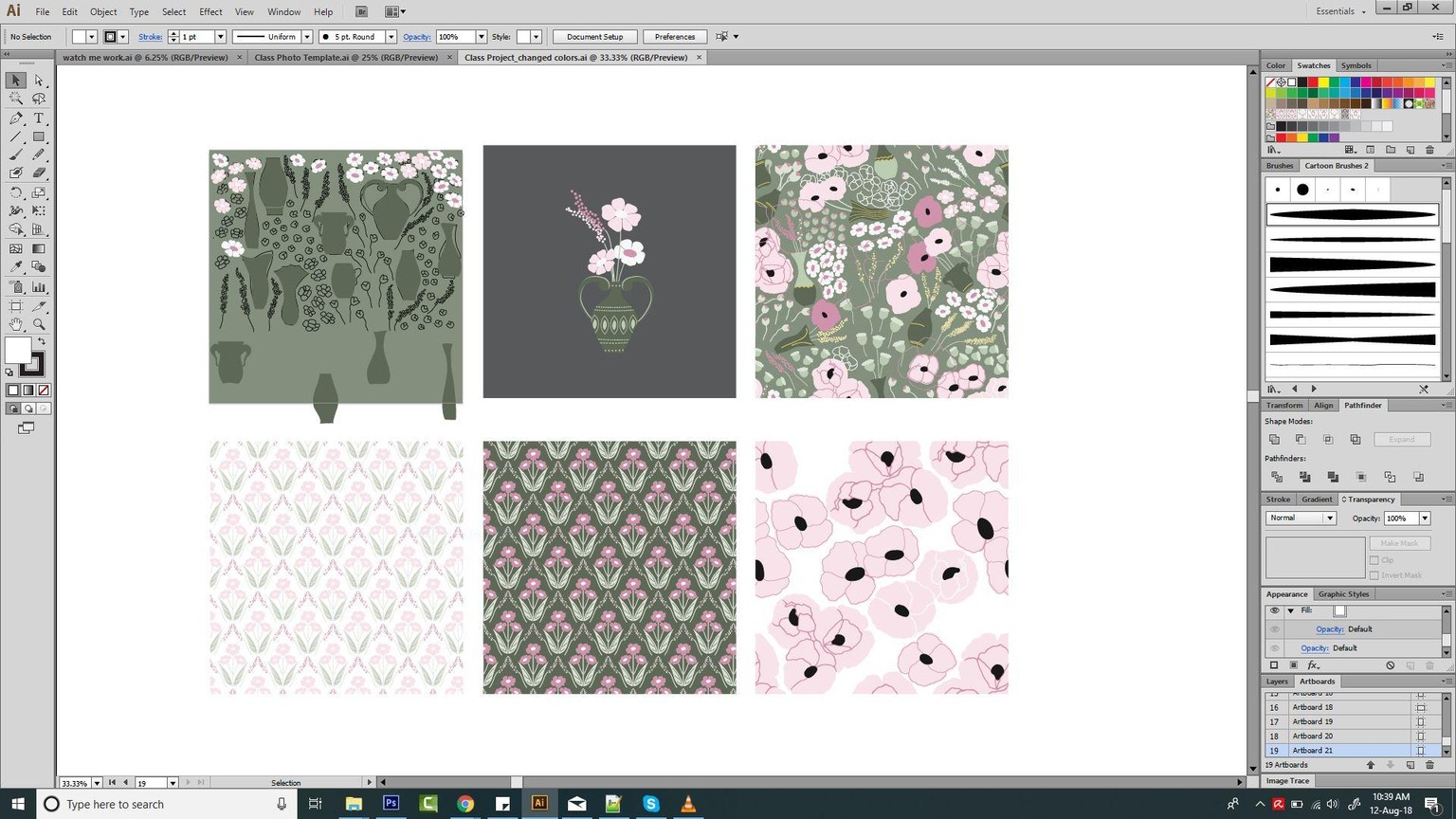 Modern Floral Art Deco Pattern - image 3 - student project