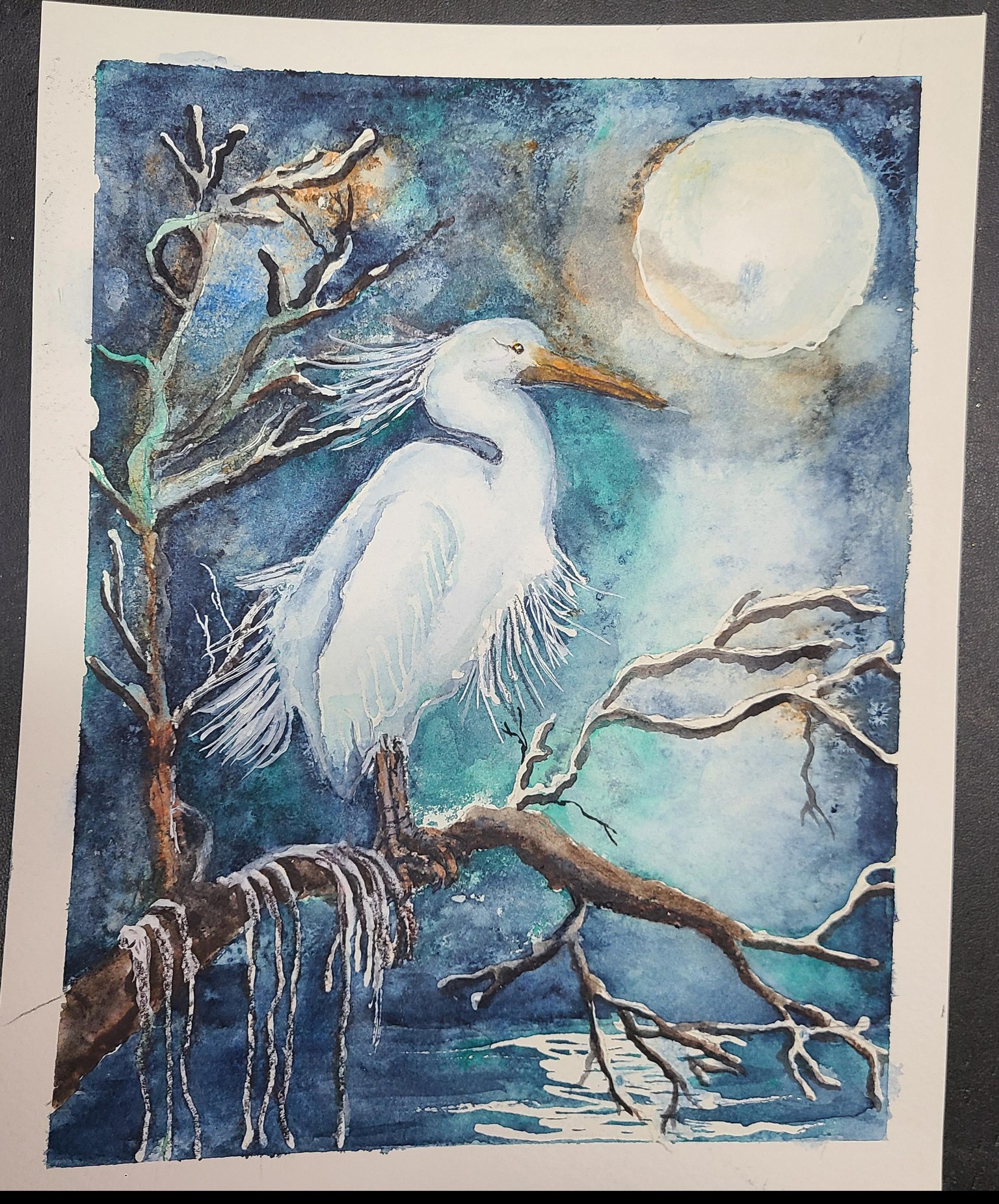 Crane in the moonlight - image 1 - student project