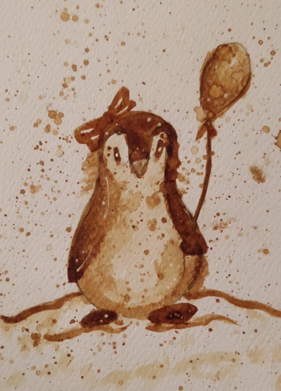 Mini Penguin Coffee Art - image 1 - student project