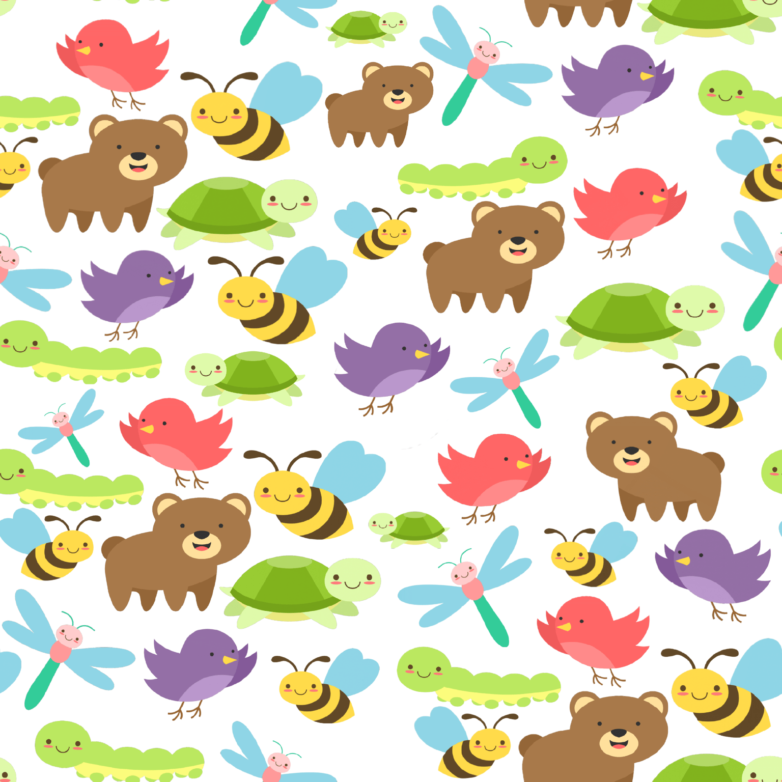 Summer Animals Repeatable Pattern - image 1 - student project