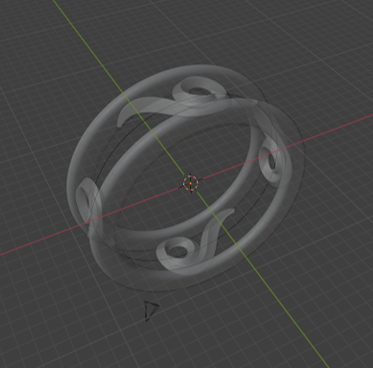 Dazzling curves ring - image 1 - student project