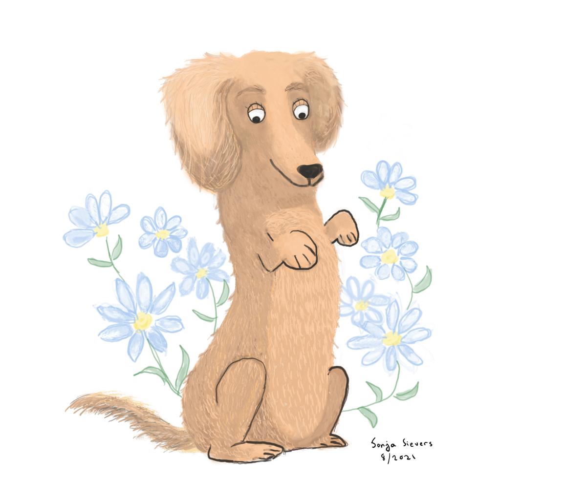 Happy Daschund girl - image 1 - student project
