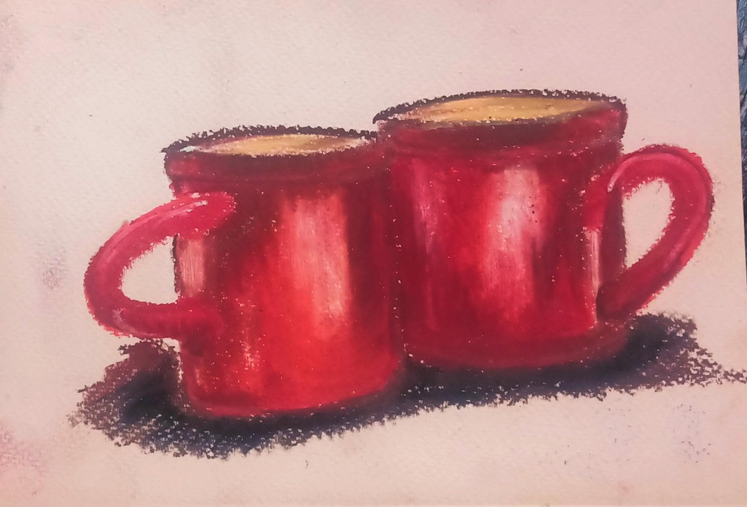 Oil pastel cups - image 1 - student project
