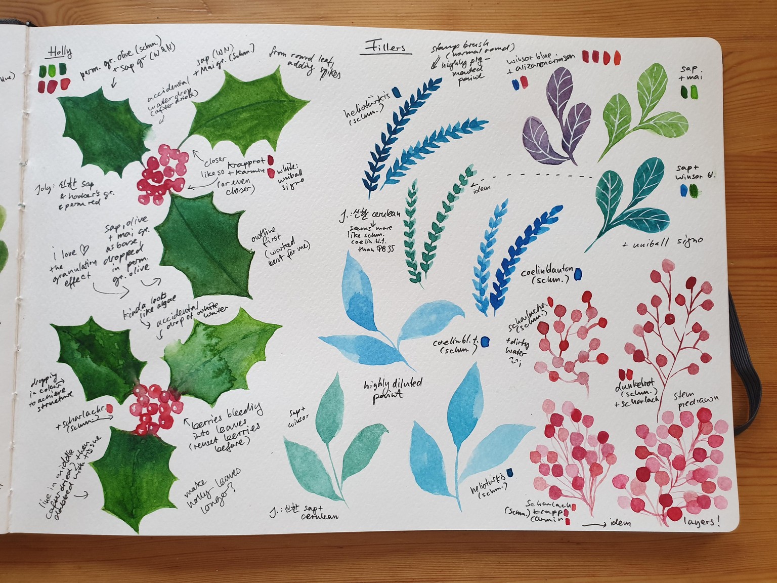 Learning to paint christmasy floral elements - image 2 - student project