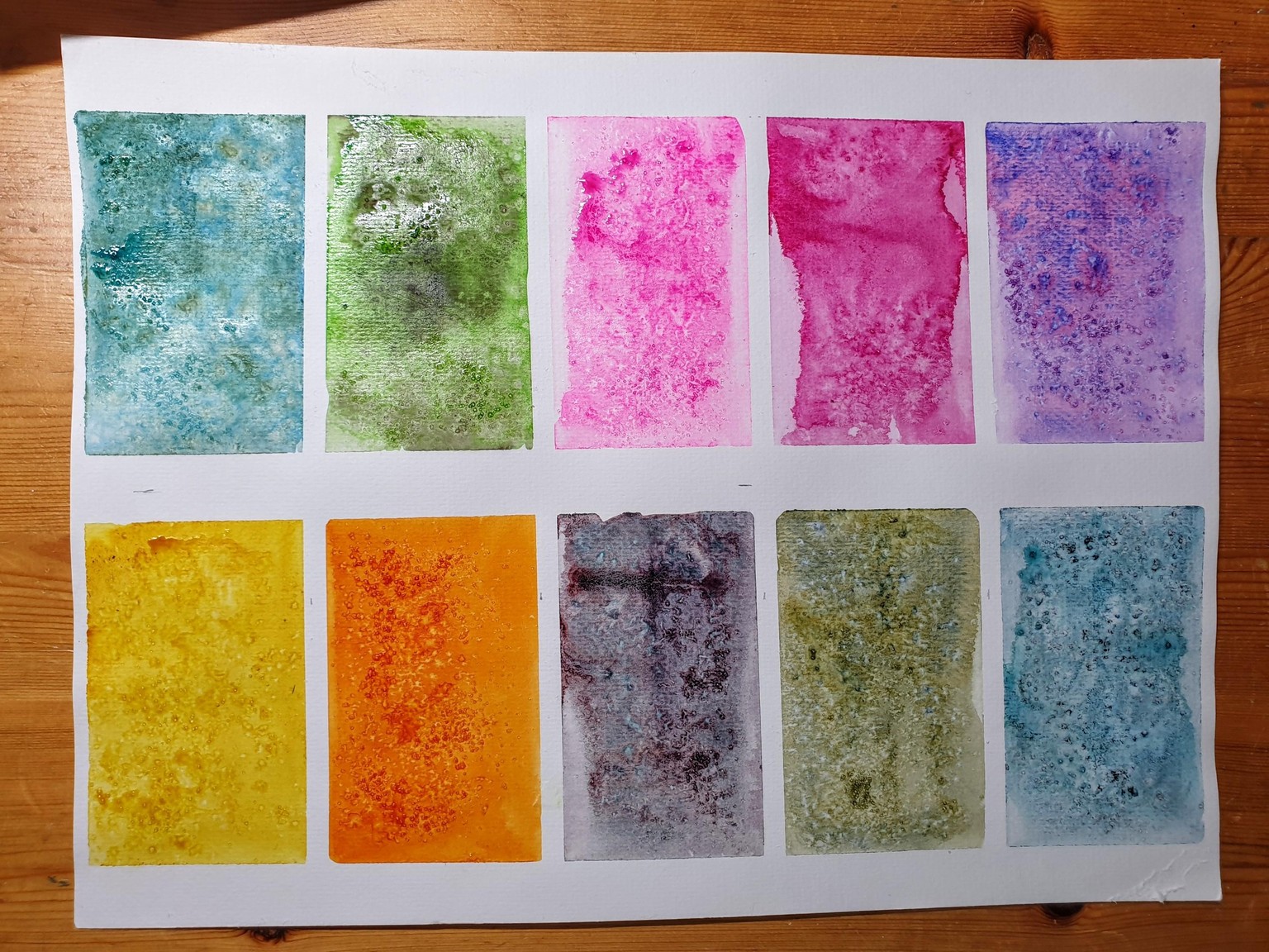 Exploring granulating watercolours - image 20 - student project