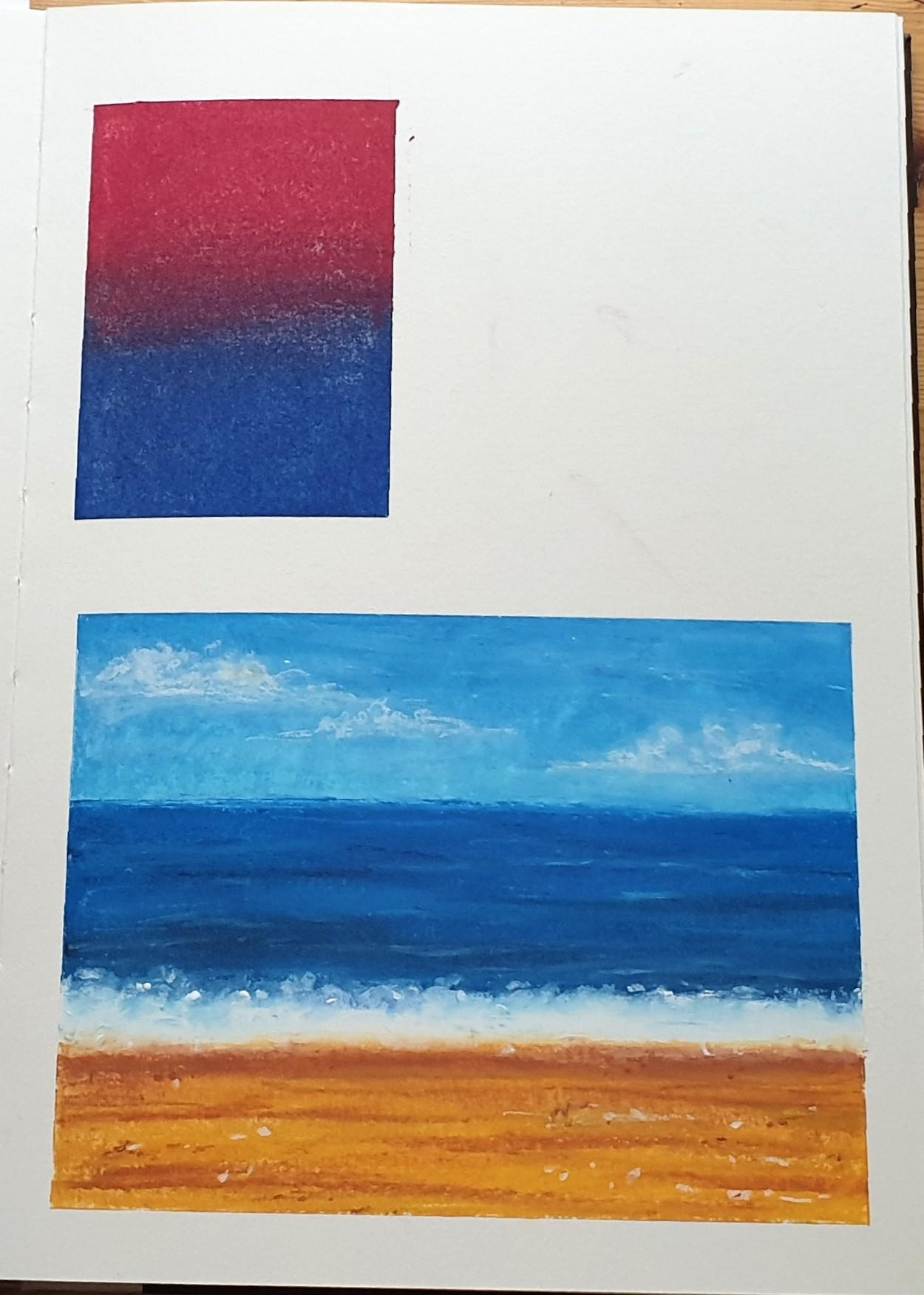 Trying out oil pastels - image 1 - student project