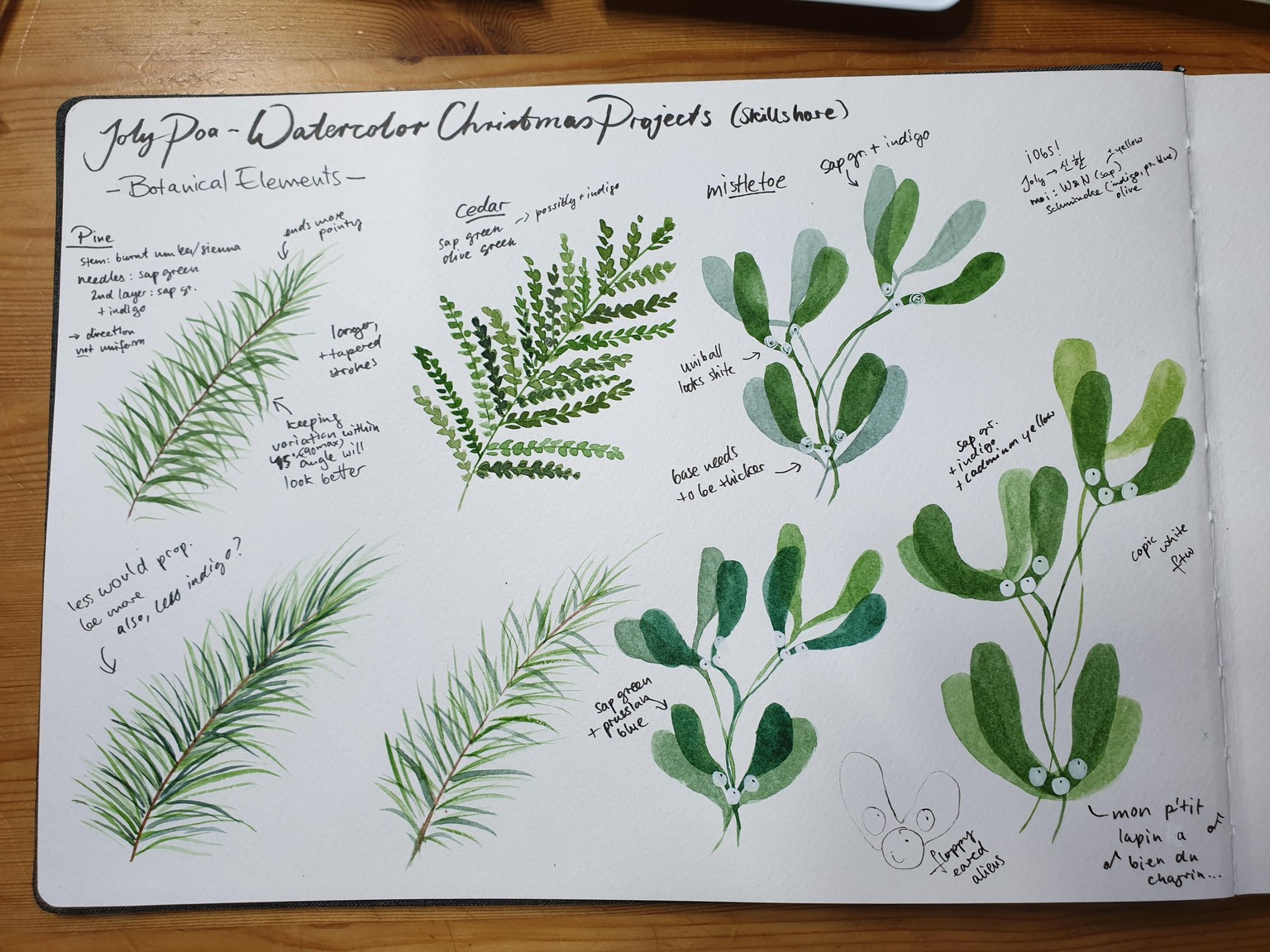 Learning to paint christmasy floral elements - image 1 - student project