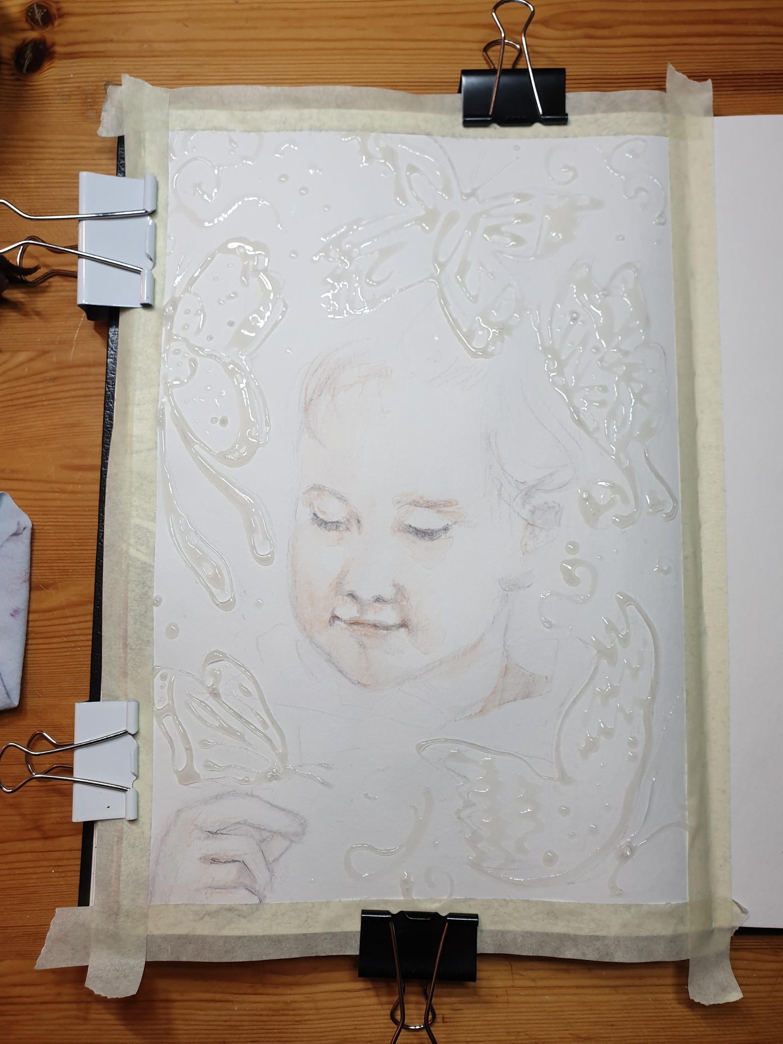 WiP: Kid with butterflies - image 1 - student project