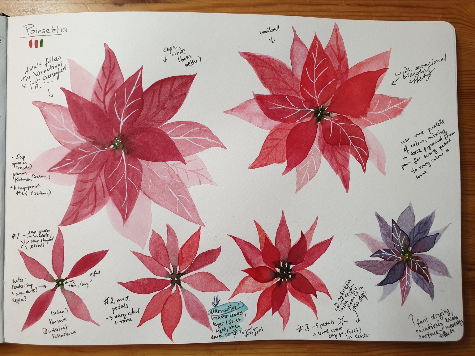 Learning to paint christmasy floral elements - image 4 - student project