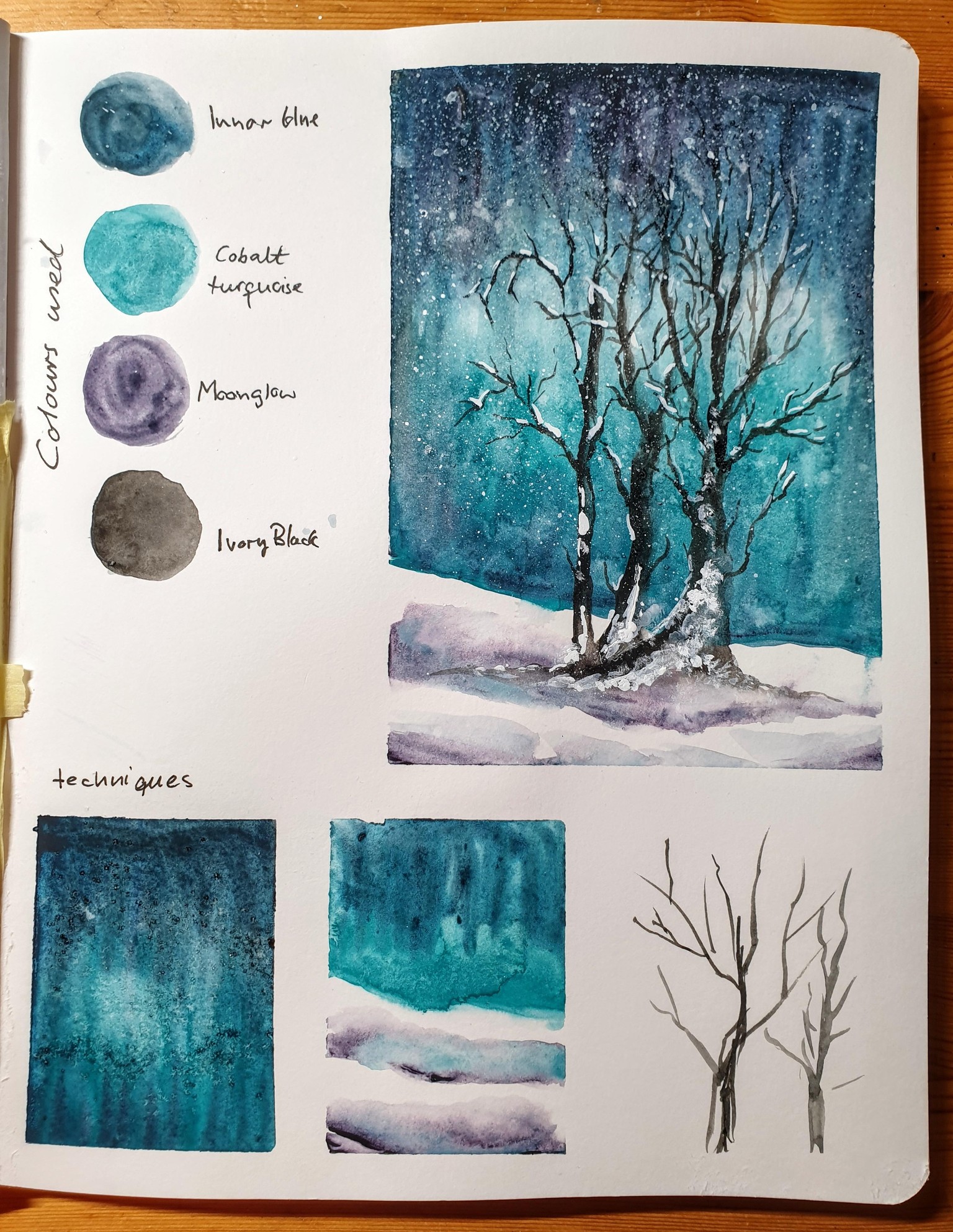 Exploring granulating watercolours - image 14 - student project