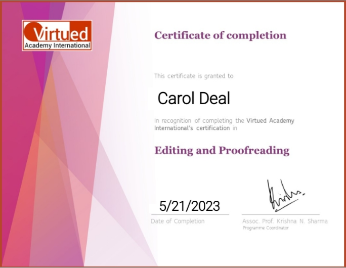 Certificate - image 1 - student project