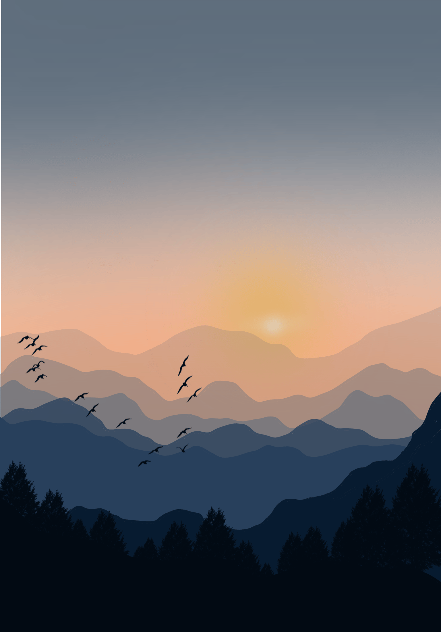 Misty Mountains Landscape - image 1 - student project
