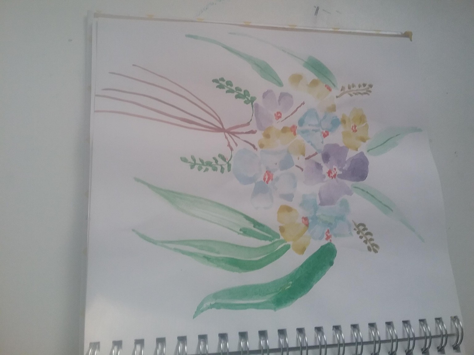Watercolor bouquet - image 1 - student project
