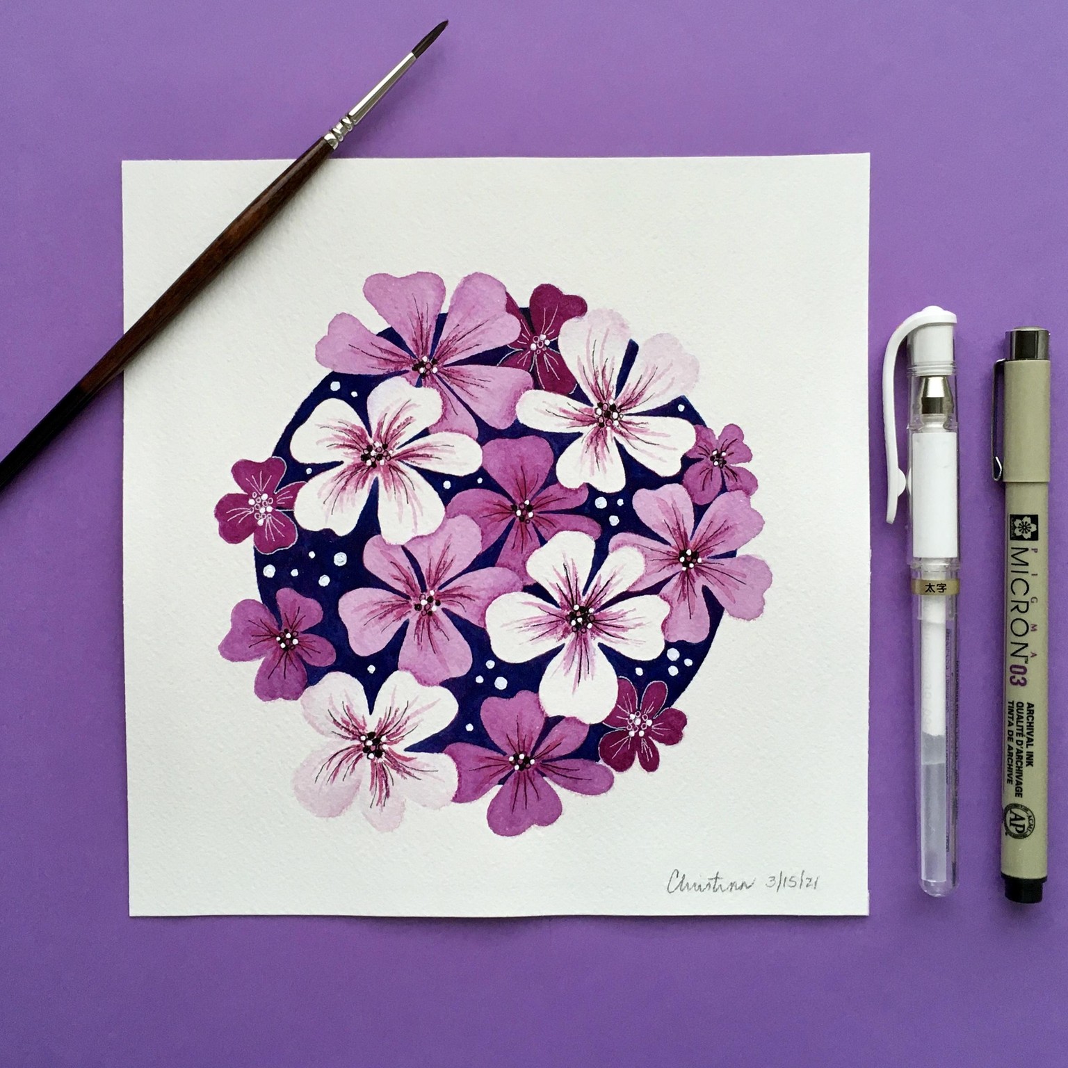 Purple Fantasy Flowers - image 2 - student project
