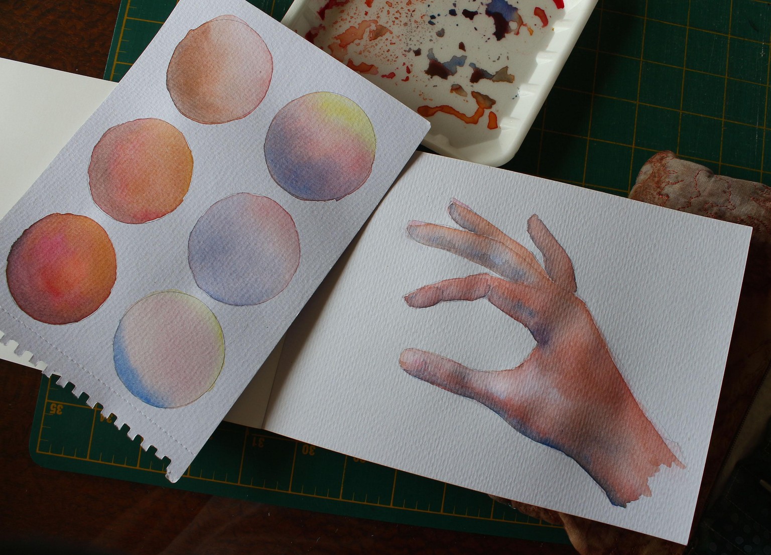 Watercolour hands - image 1 - student project