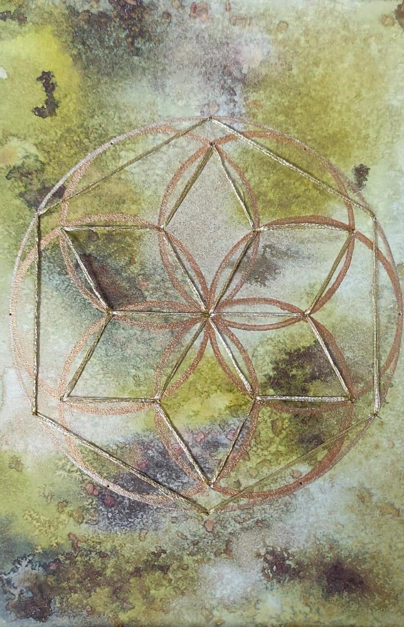 Geometric paper embroidery - image 2 - student project