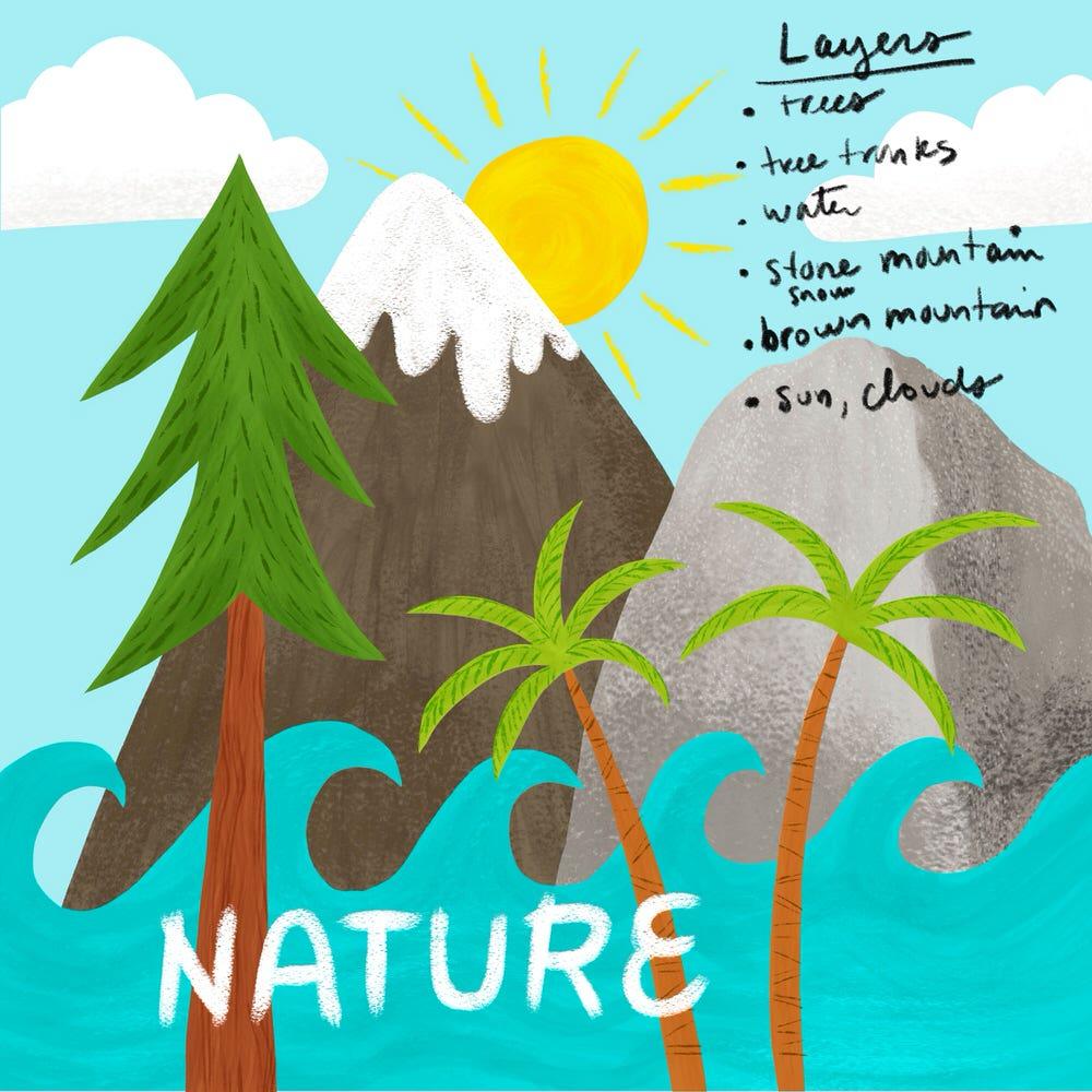 Paper Cut Nature Scene - image 3 - student project