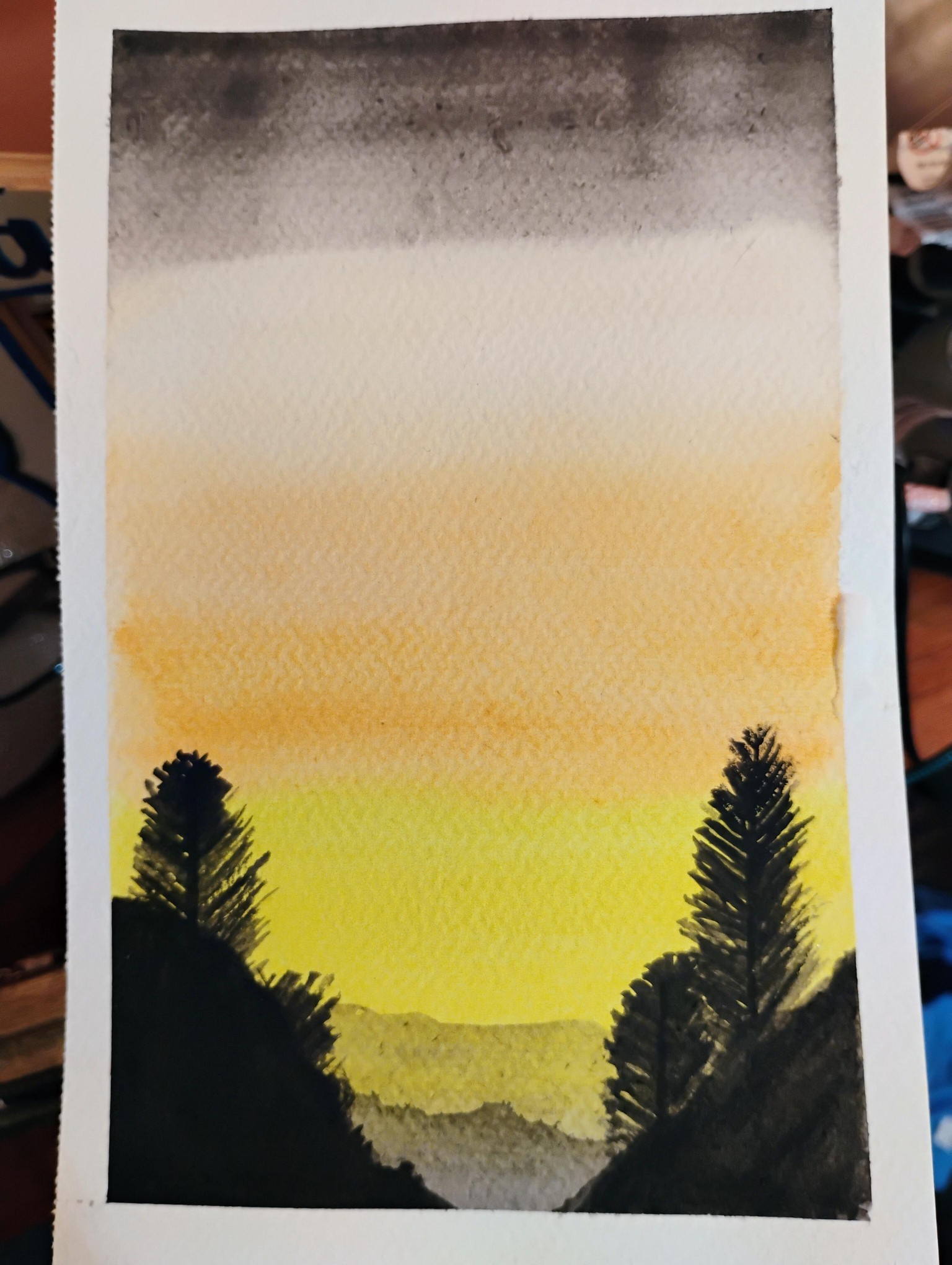 Watercolor Silhouettes - image 2 - student project