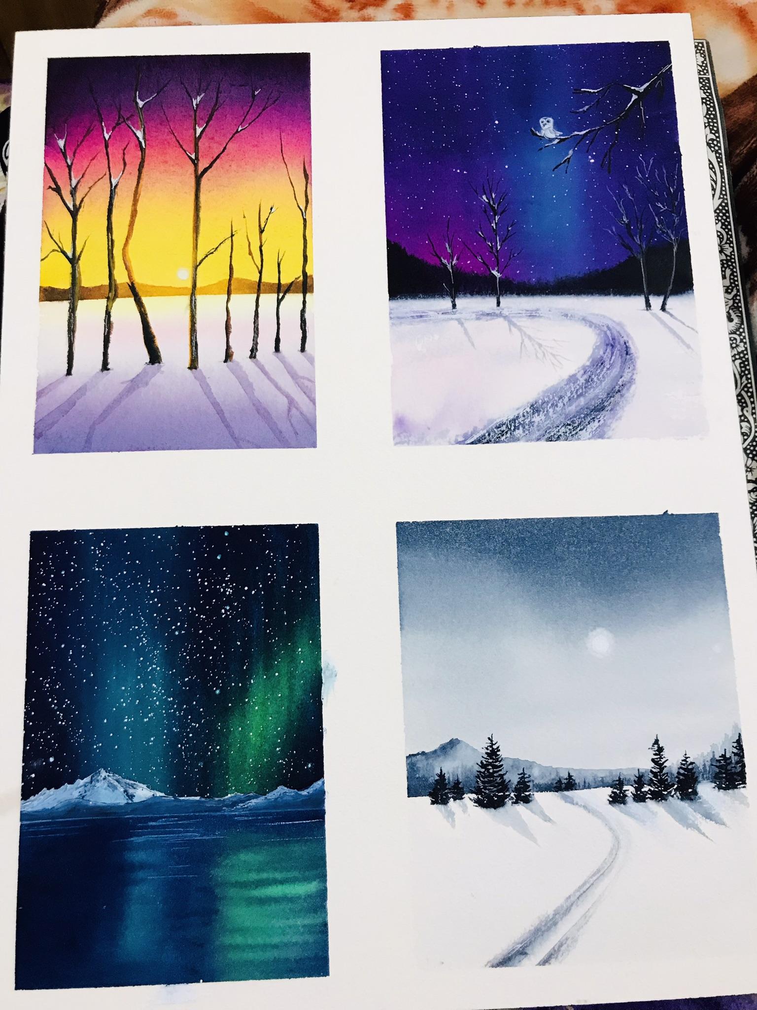 30 Days Winter Watercolours - image 6 - student project