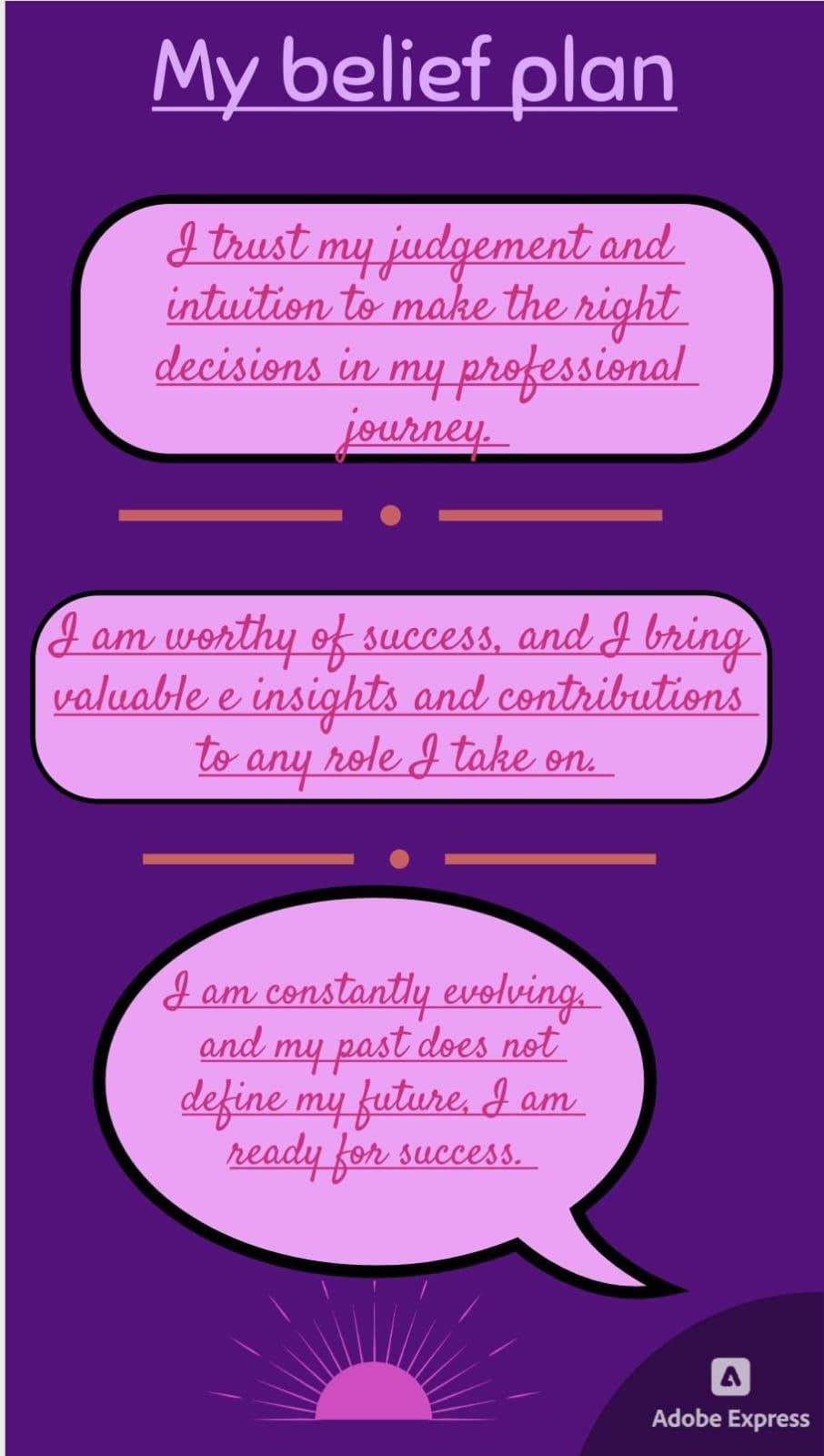 My belief plan - image 1 - student project