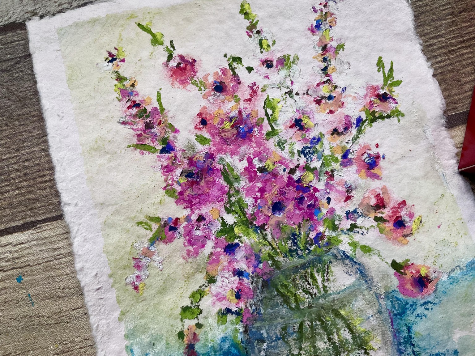 Oil pastel flowers - image 1 - student project